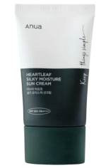 کرم ضدآفتاب آنوا Heartleaf Silky Moisture Anua Heartleaf Silky Moisture Sun Cream SPF50+ PA++++ — حجم ۵۰ میل