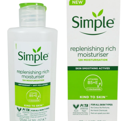 آبرسان و مرطوب‌کننده سیمپل مدل Rich — 125ml Simple Kind to Skin Hydrating Light Moisturiser / Rich